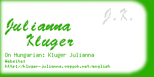 julianna kluger business card